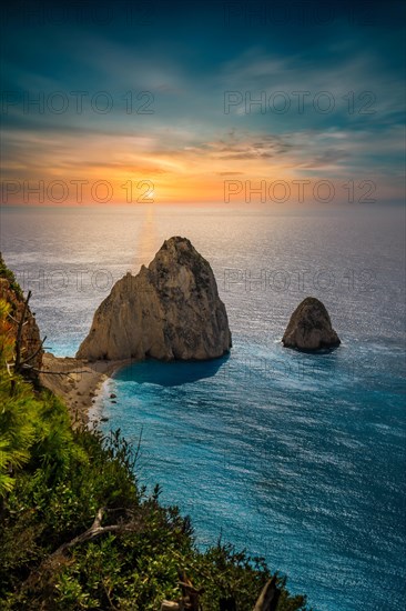 Two rocks rising out of the sea