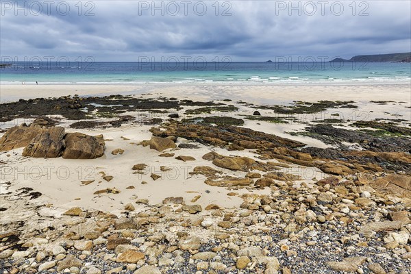Coast with rocks and sandy beach