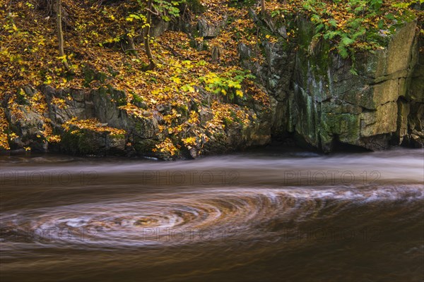 River Bode in the autumnal Harz Mountains