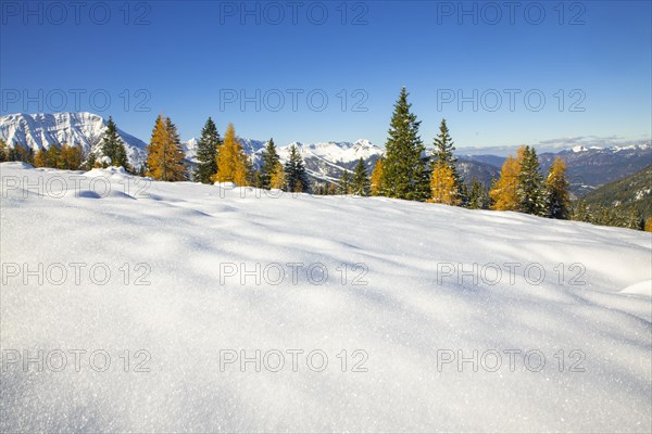 Mountain landscape in late autumn with snow