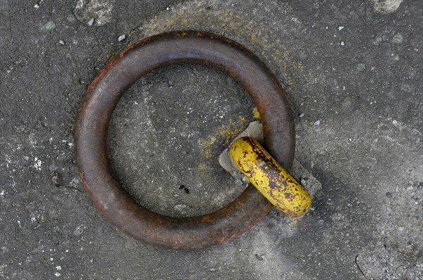 Iron ring on the banks of the Rhine