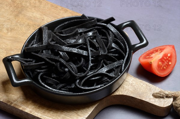 Black pasta with squid ink