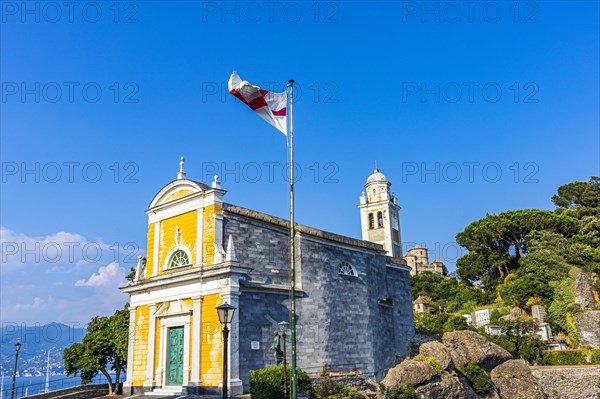 Church of San Giorgio above the harbour of Portofino