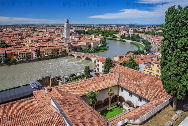 Panorama of the Old Town with the Adige River