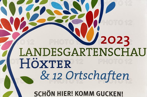 Sign with the inscription Landesgartenschau 2023