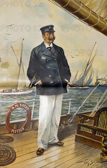 Kaiser Wilhelm II on his S. M. Yacht Meteor