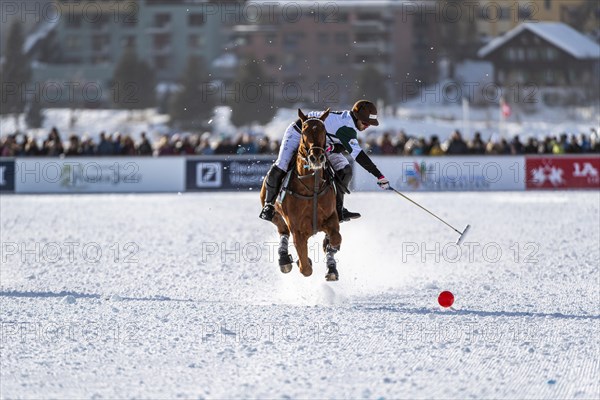 Santiago Marambio of Team Azerbaijan Land of Fire tries to control the ball at full gallop