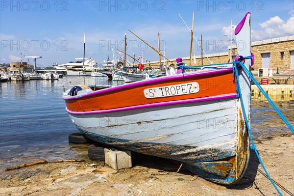 Old barge named Saint Tropez