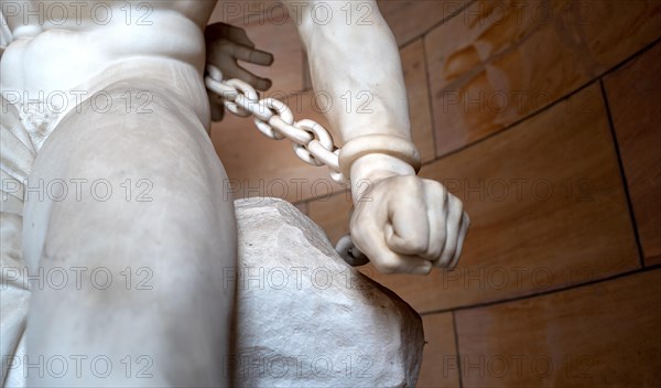 Detail photo of the Prometheus sculpture at the National Gallery on Museum Island