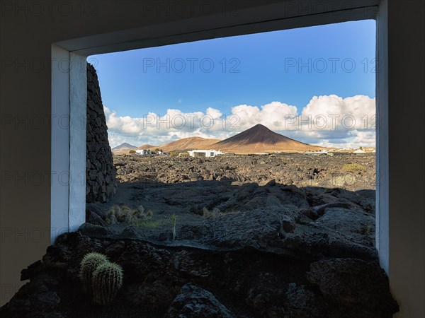 Window with black lava tongue