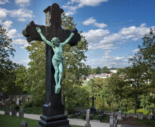 Christian cross in a cemetery in the diocese of Limburg