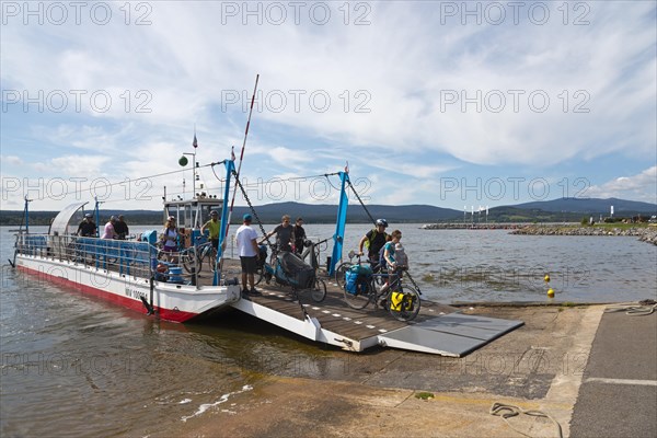 Sumava bicycle and pedestrian ferry on the Lipno Reservoir