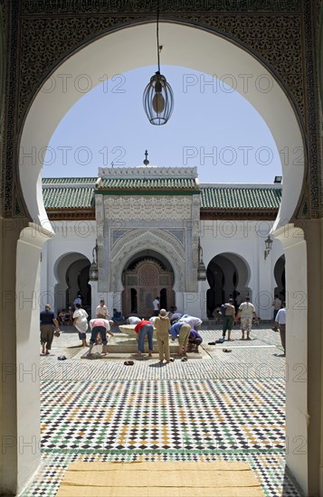 Entrance to the Cairouine Mosque with Purification Fountain