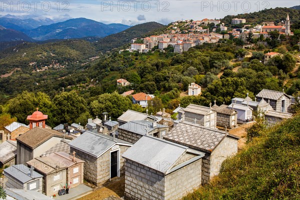 Cemetery opposite the town of Sartene