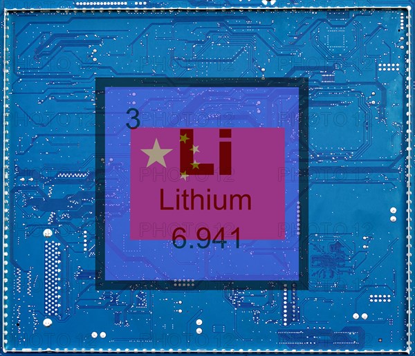 Lithium Chemical element with the symbol Li and atomic number 3