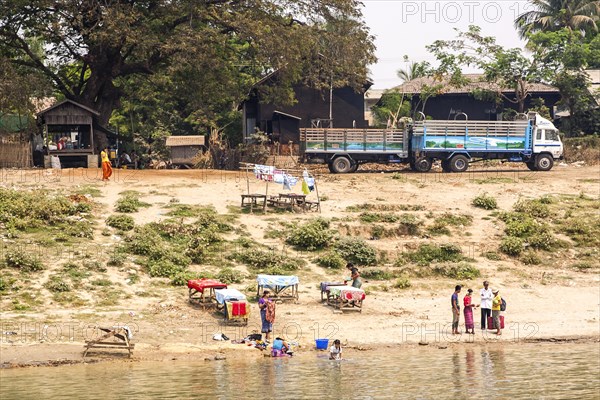 On the banks of the Irrawaddy River