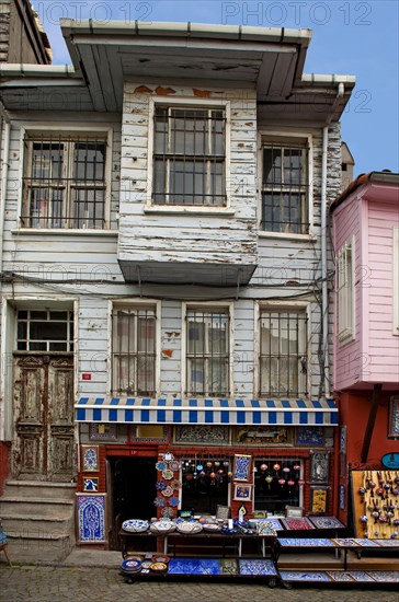 Sultanahmet old town district with wooden houses