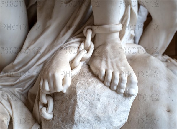 Detail photo of the Prometheus sculpture at the National Gallery on Museum Island