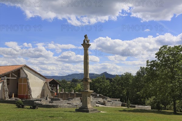 Roman open-air museum Villa Rustica behind Hohenzollern Castle