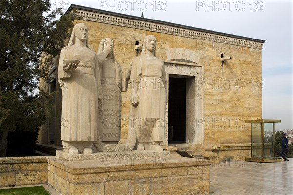 Statues on the Avenue of Honour to Atatuerk's Mausoleum