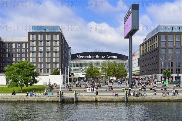 Mercedes Benz Arena along the Spree river