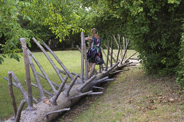 Sensory and barefoot path in the spa gardens of Bad Sebastiansweiler