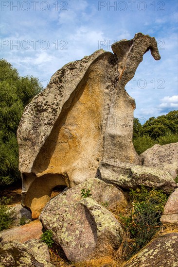 Quarry for the production of the menhir statues