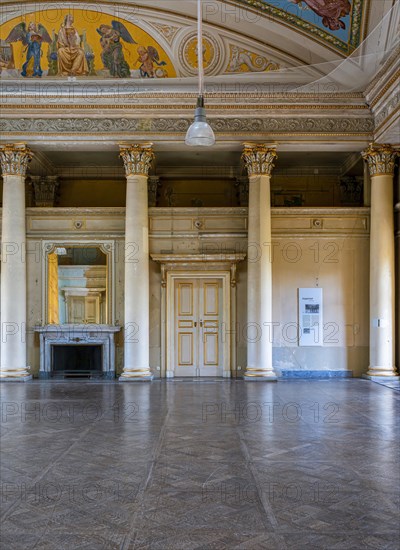 Columns in the Cupola Hall of the Neues Palais in Pillnitz Palace