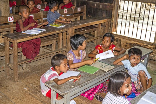 School lessons at Teak Monastery