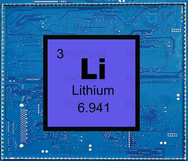 Lithium Chemical element with the symbol Li and atomic number 3