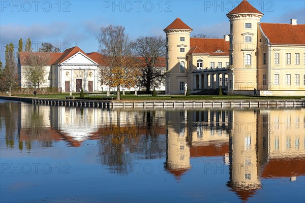 Rheinsberg Castle with lake and park