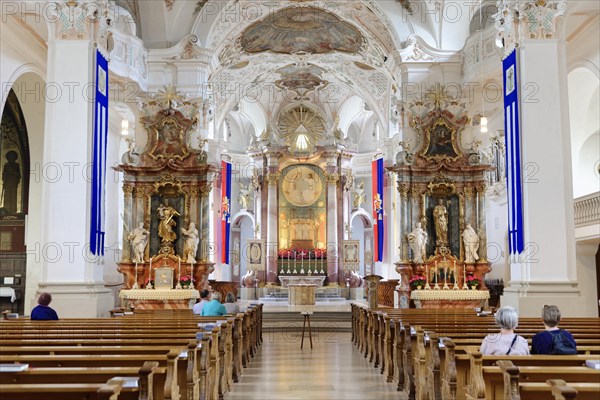 Interior view with altar and choir area