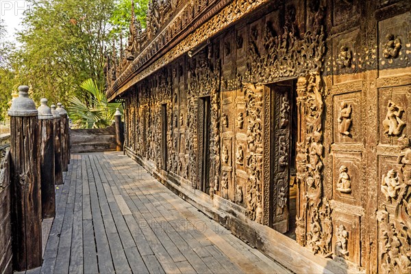 Shwenandaw Monastery with wood carvings