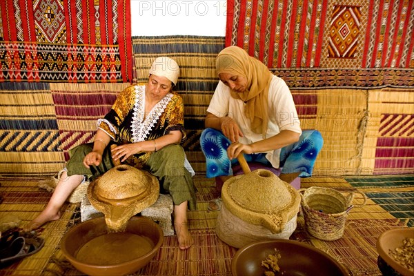 The nuts of the argan tree are processed into oil