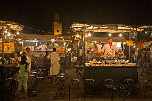 Oriental cuisine on the Jemaa El-Fna