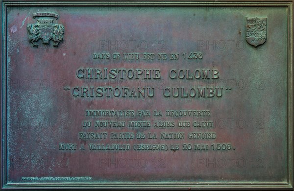 Christopher Columbus Birthplace Memorial Plaque