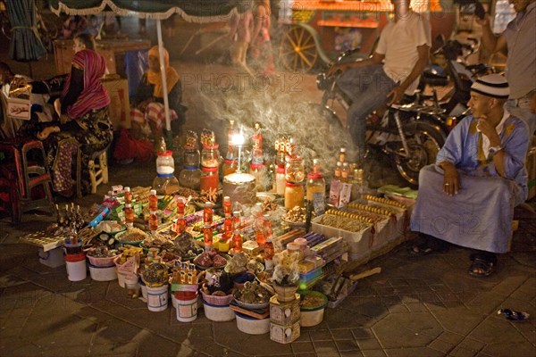 Herb seller at the Jemaa El-Fna