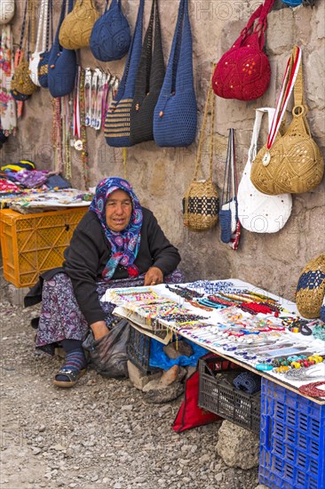 Stall with woman