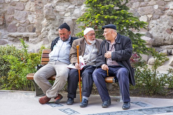 Men in front of the Hacibayram Mosque