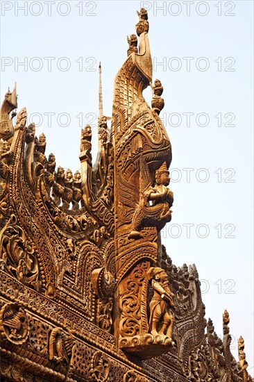 Shwenandaw Monastery with wood carvings