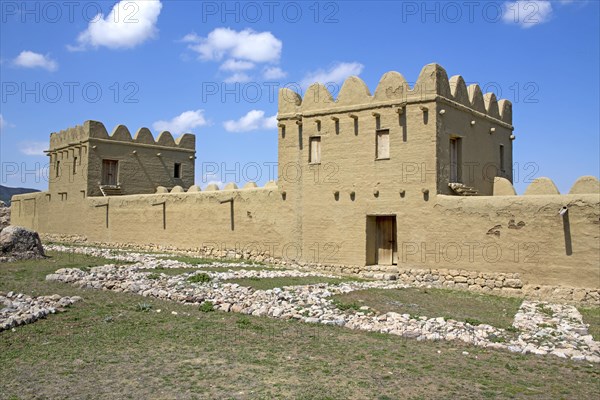 Reconstruction of the mud brick city wall