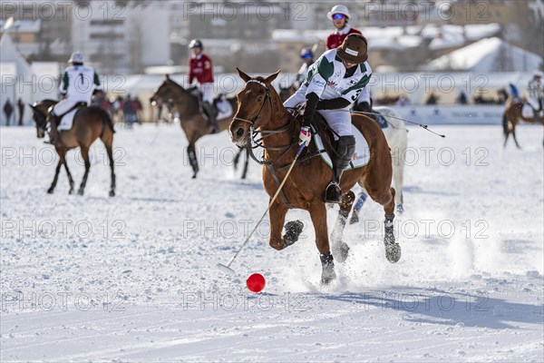 Santiago Marambio of Team Azerbaijan Land of Fire tries to control the ball at full gallop