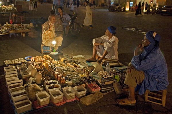 Herb seller at the Jemaa El-Fna