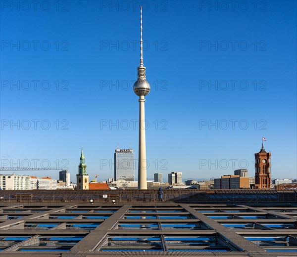 View from the roof terrace of the New City Palace to the TV Tower at Alexanderplatz