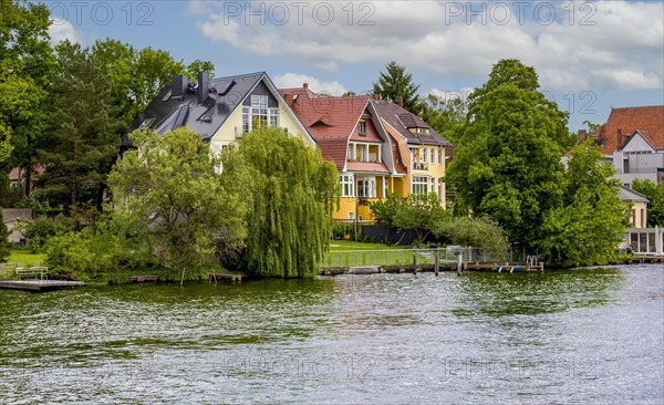 Residential houses on the Dahme near Koepenick