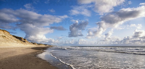 Waves on the North Sea beach near Hvide Sande