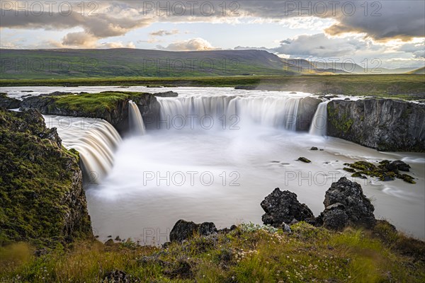 Gooafoss Waterfall in Summer