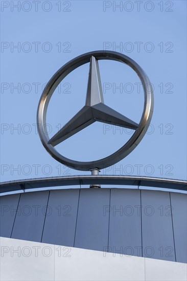 Mercedes star on building of Mercedes Benz branch