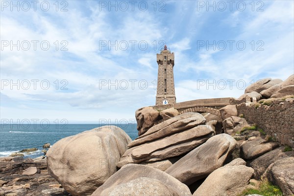 Pink granite lighthouse