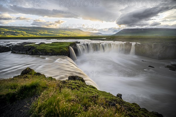 Gooafoss Waterfall in Summer